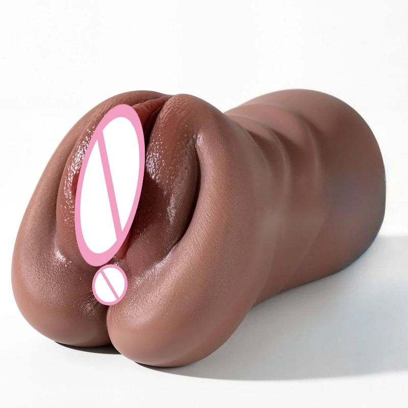 2-In-1 Real Vagina Male Masturbator Simulation Hips Texture Pocket Pussy Adult Sex Toys Blowjob Sucking for Men Masturbation Cup