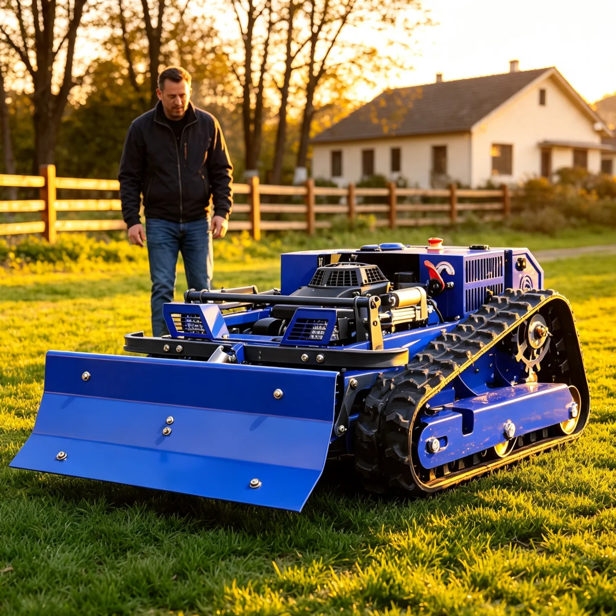 Customized Radio Controlled Robot Lawn Mower Crawler Remote Control Lawn Mowers Robotic Lawnmower Household Lawn Care Mowing Mac