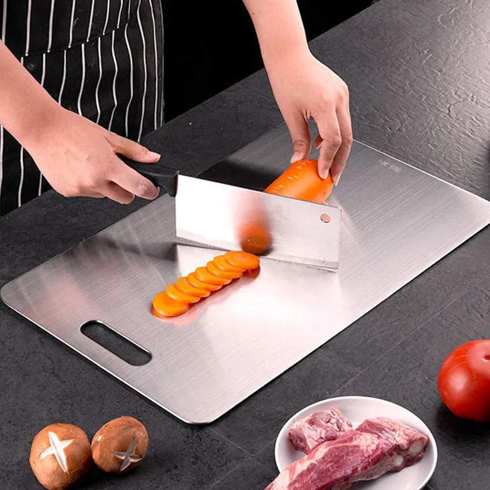 Titanium Cutting Board Thickened Double Sided Household Kitchen Chopping Board For Dough Kneading Meat Fruit Vegetable Cutting