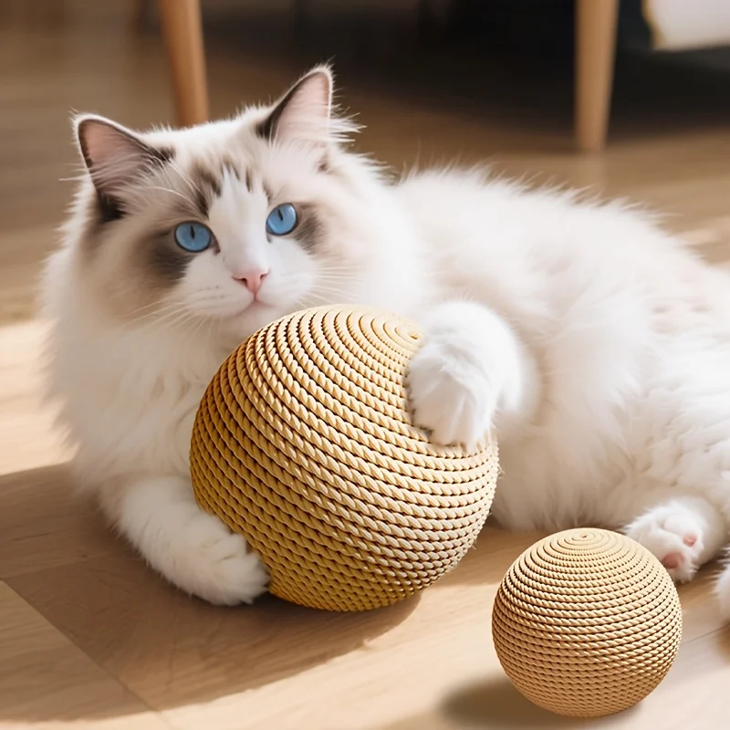 Cat Toy, 3D Circular Ball, Self-Entertaining Tool Grinding Teeth, Cat-Specific Claw Grinding, Cat Scratching Ball Supplies