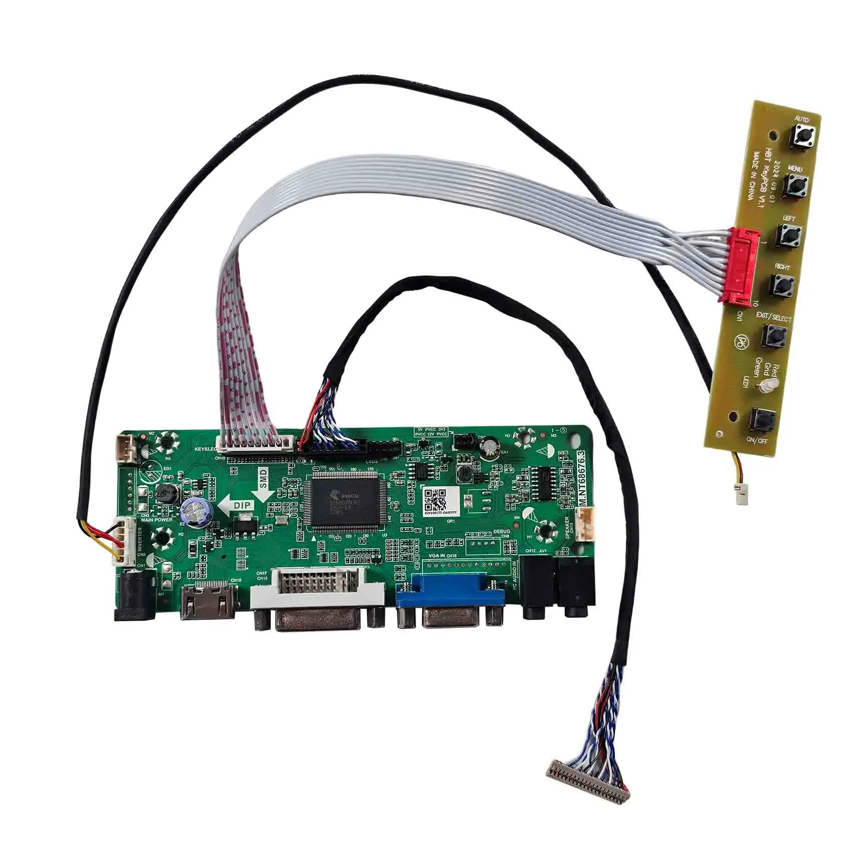 LVDS Dvi Vga Audio Main Board Controller Board for 15Inch 1024X768 Tm150Tdsg70 15.1Inch 1024X768 G150Xge-L04 Lcd Panel