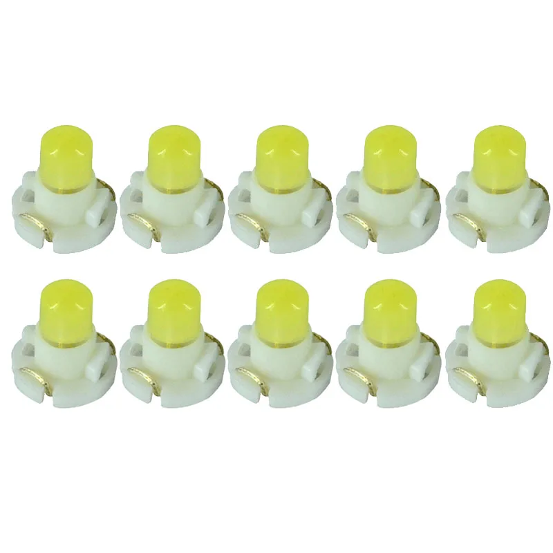 10pcs T3 COB 12V T4.2 COB T4.7 Car LED Instrument Lights Dashboard Indicator Light Bulbs DC Panel Lamp