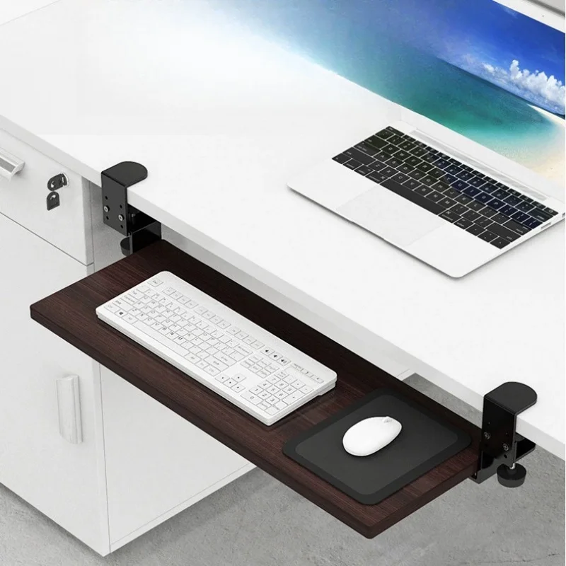 Keyboard Bracket Under the Table Sliding Under Desk Table Drawer Hand Support Expansion Bracket Keyboard Tray Punch-free Slide