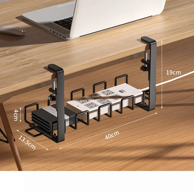 Under Desk Cable Management Tray Retractable Storage Rack Home Desk Wire Organizer No-Punch Storage Accessories