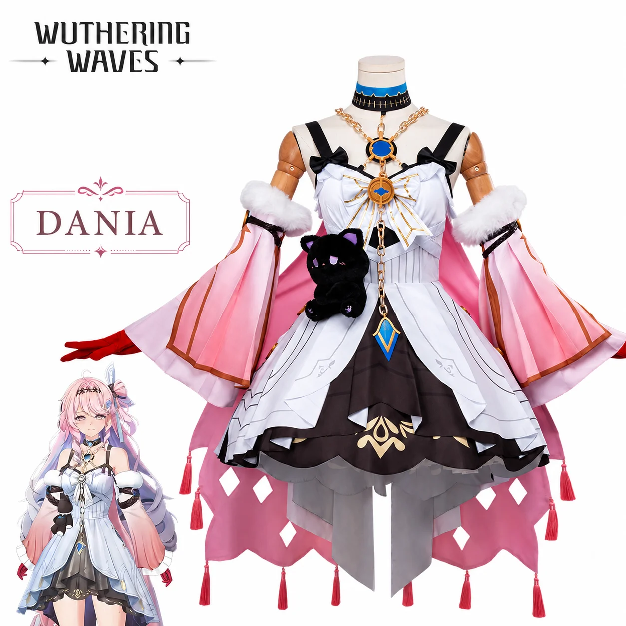 Wuthering Waves Denia Cosplay Costume Full Set Game Character Outfit with Accessories for Halloween Comic Con