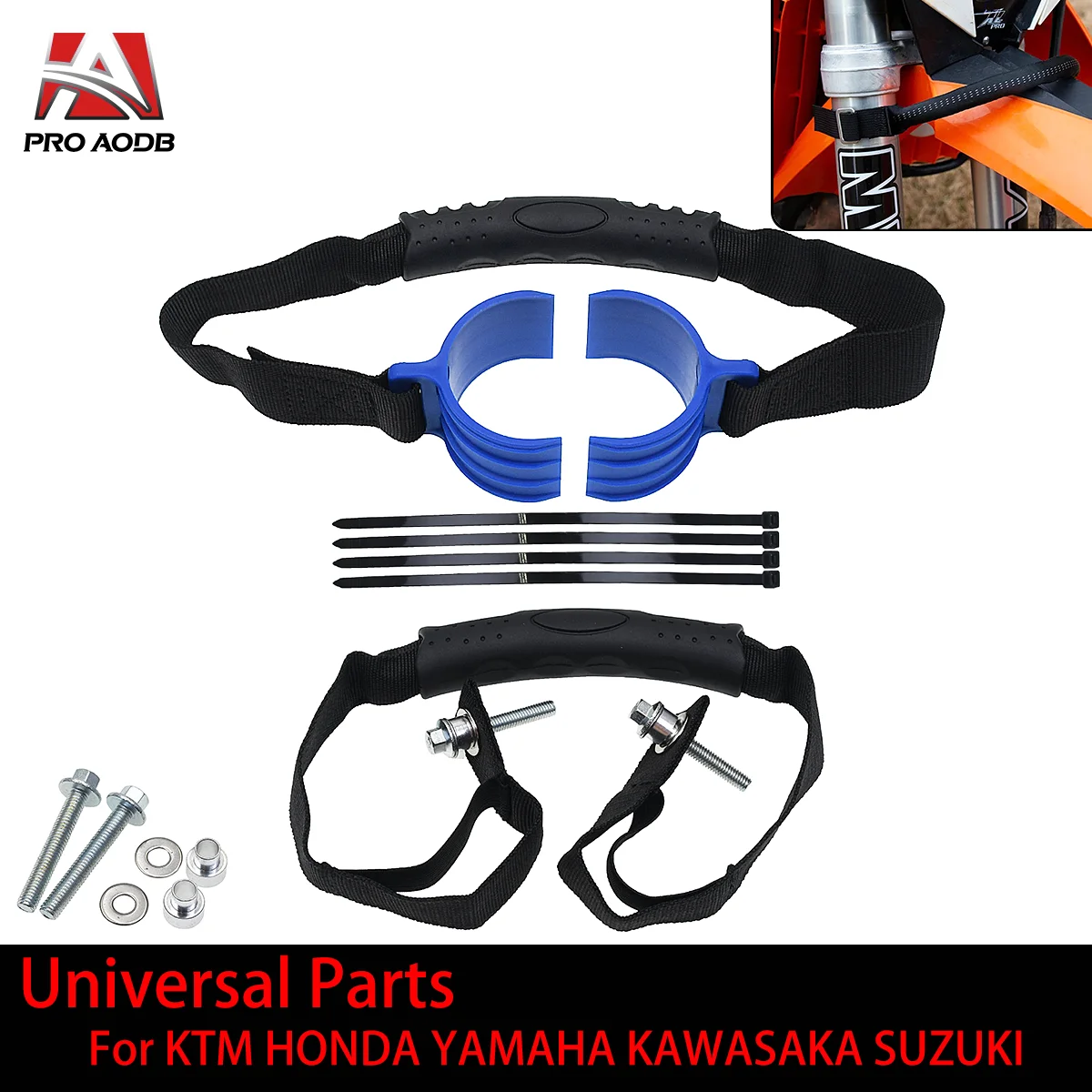 Motocross Front Rear Rescue Pull Belt Safety Drawstring Strap Sling For KTM Honda Yamaha Husqvarna Suzuki Kawasaki Dirt Bike Etc
