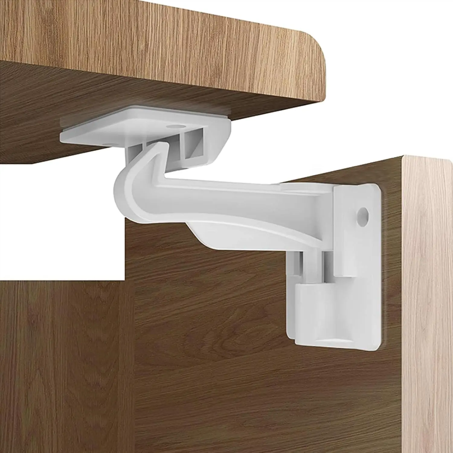 Upgraded Invisible Baby Cabinet Latch Locks - No Drilling Strong Adhesive Child Safety Locks for Cabinets & Drawers