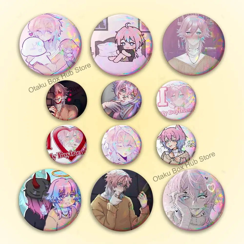 With You R-Ren 14 D-Days Laser reflective round badges pins bag clothing decorations collectibles gifts for friends