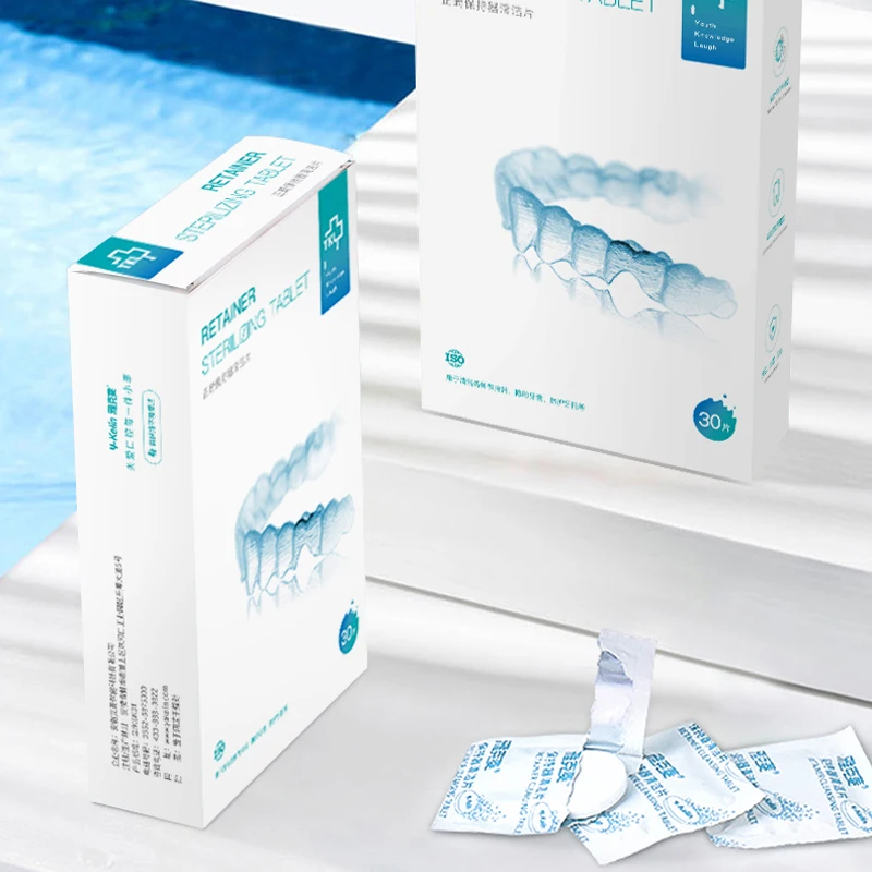 Y-Kelin Denture Retainer Cleansing Tablets for Cleaner Retainers and Dental Appliances Removes Bad Odors Discoloration Stains