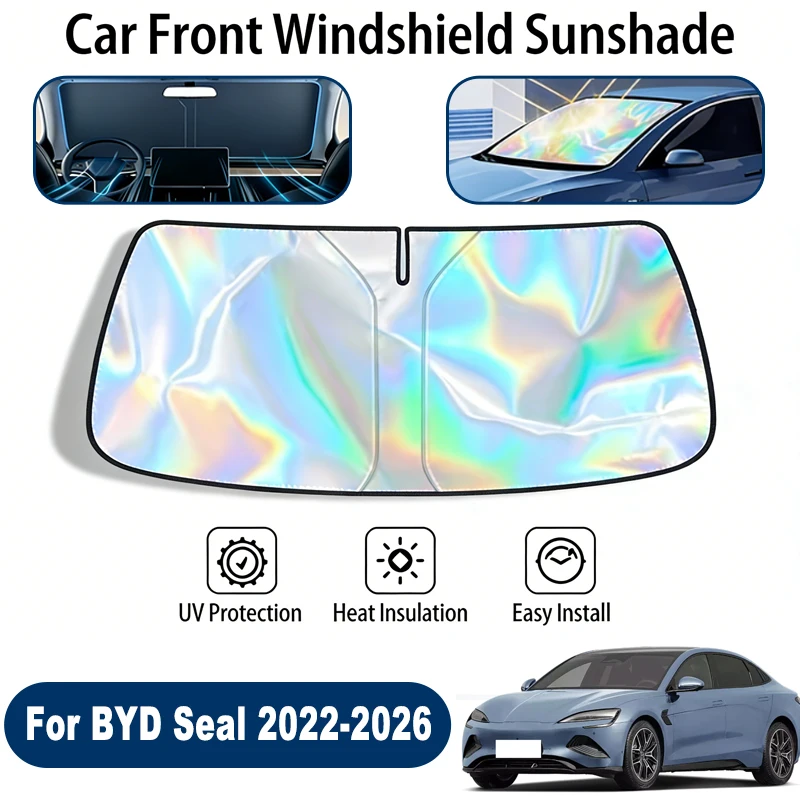 Windshield Sun Shade For BYD Seal 2022-2026 Foldable UV Reflective Front Window Sun Protection Cover Accessories