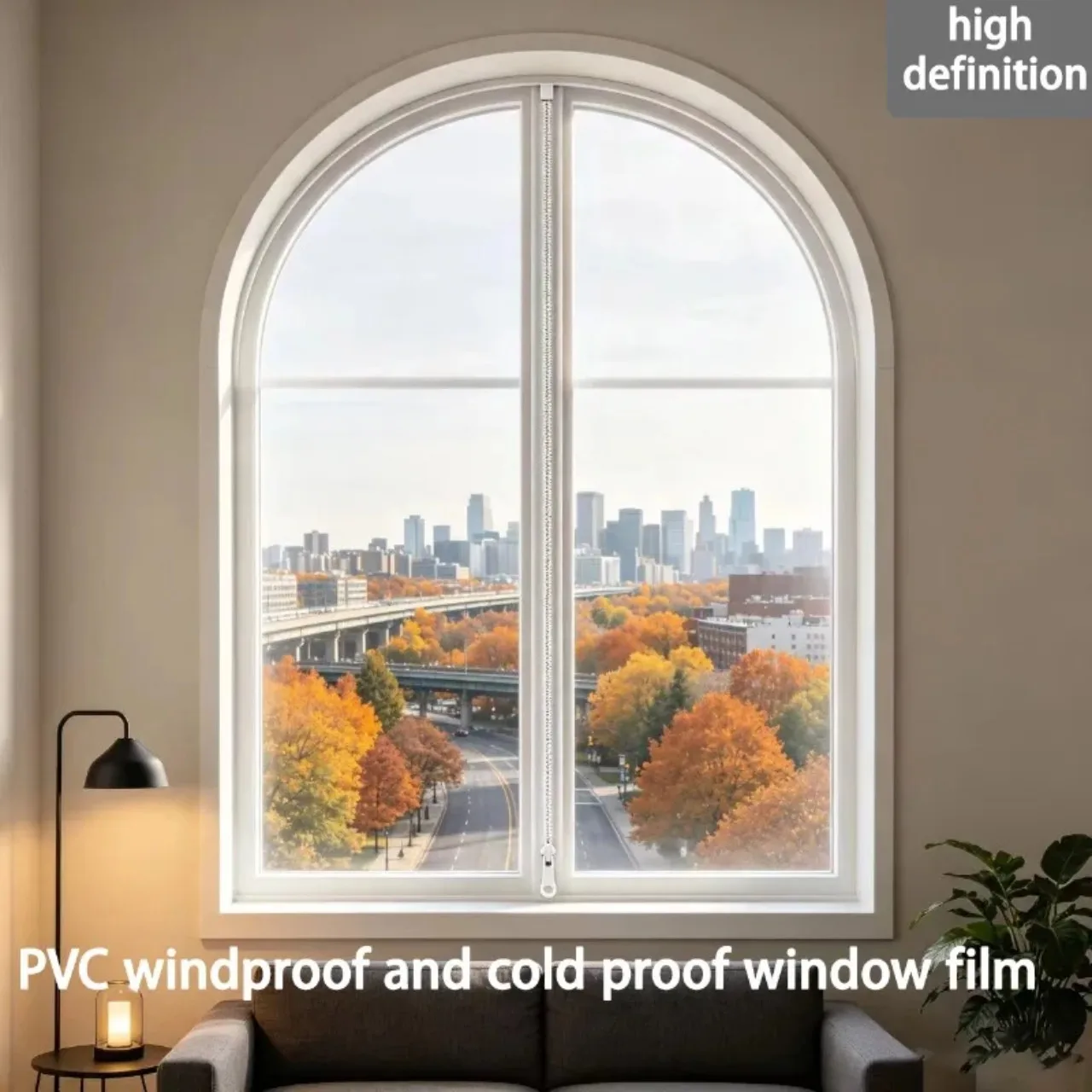 Winter New Environmentally Friendly White Edge Windproof Cold Proof and Heat-insulating Window Film Made of PVC Material