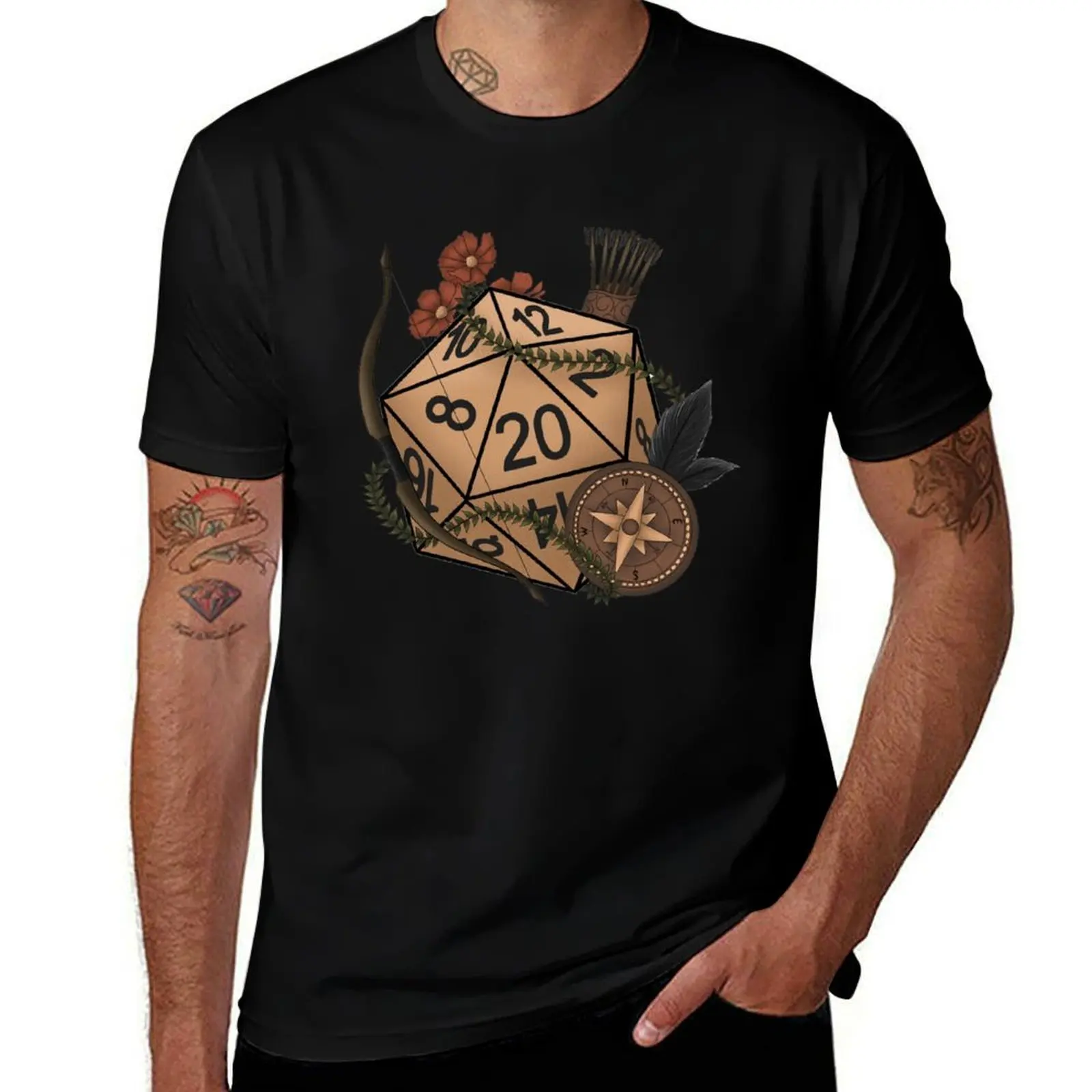 ranger class D20 - tabletop gaming dice T-Shirt Casual Fashion Print Tee Top