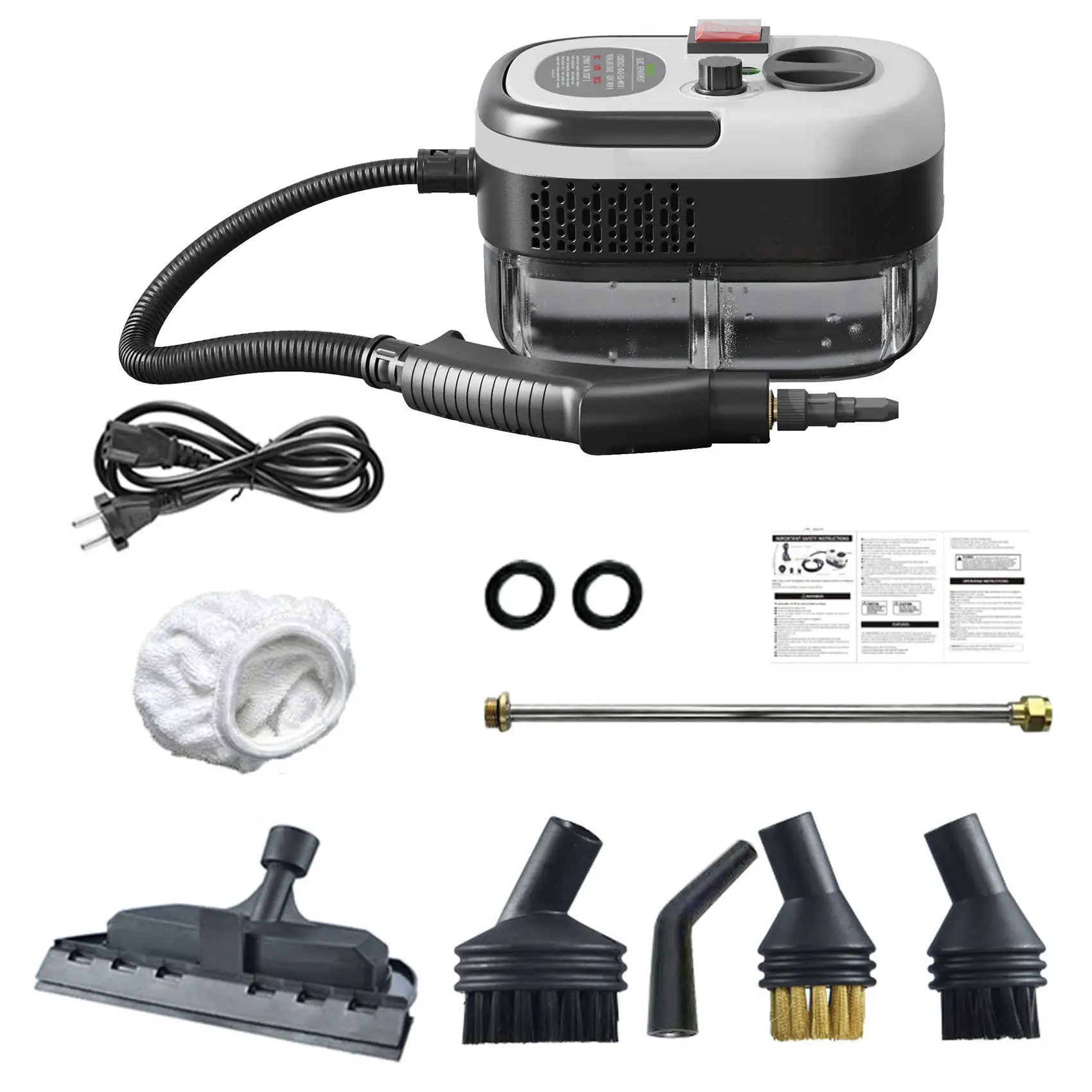 2500W Steams Cleaner 220V/110V High Pressure High Temperature Household Handheld Steams Cleaner for Air Conditioner Kitchen Car