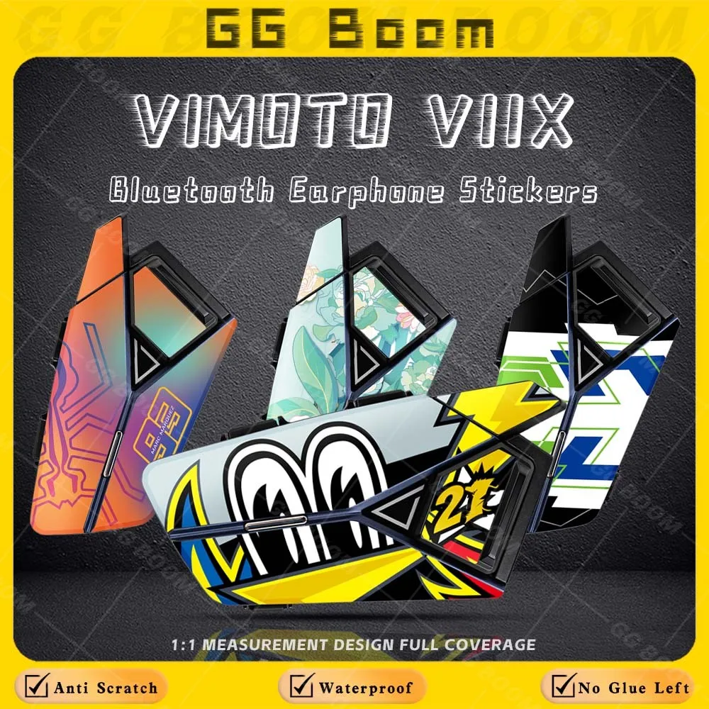 Motorcycle Bluetooth Headphone Sticker Helmet Headset Colorful Decal Waterproof Accessories For VIMOTO V11X Vimoto v11x