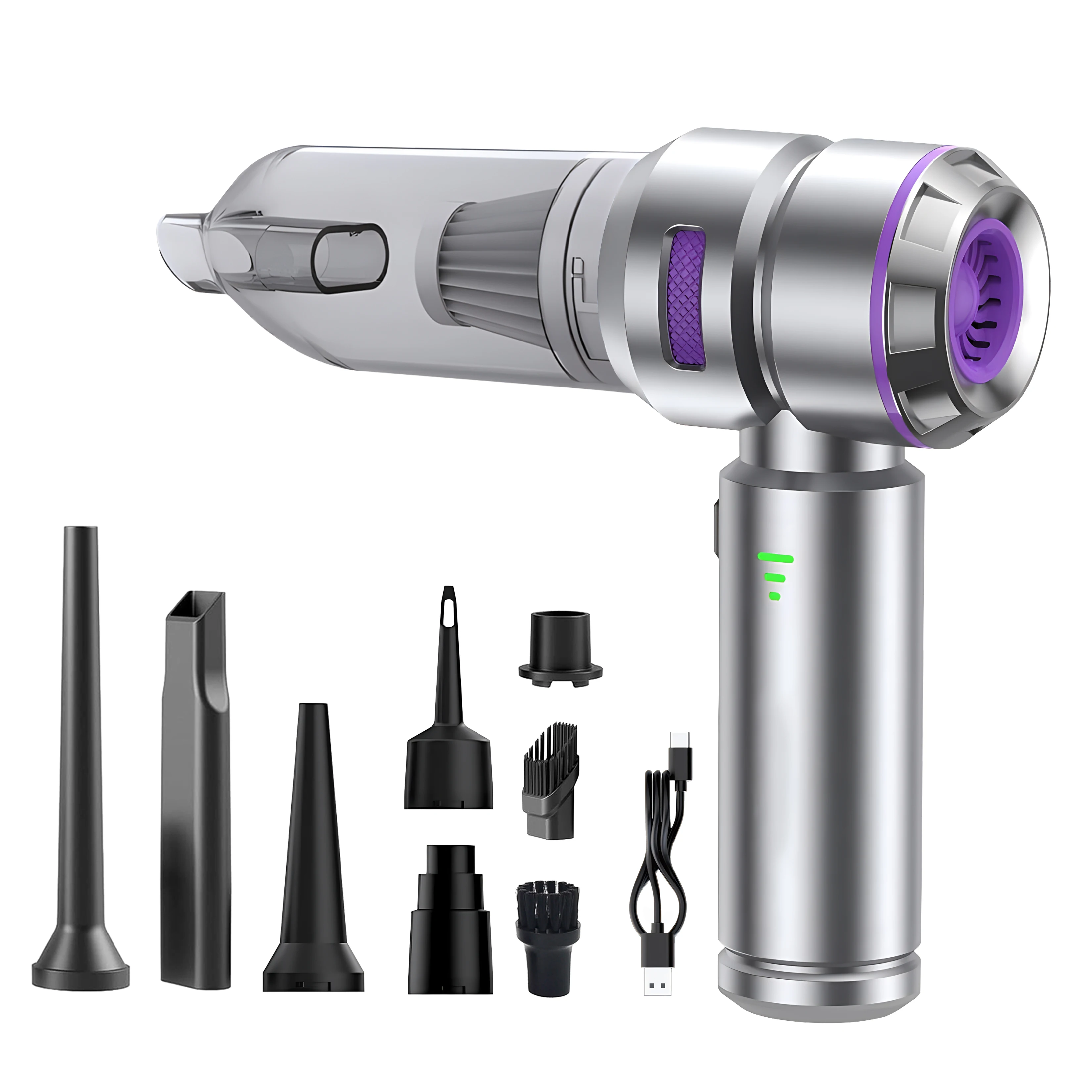Auto Automotive Car Aspirator Interior Seat Cleaning 6000mAh Battery Power 4 in 1 15000Pa Portable Handheld Vacuum Cleaner