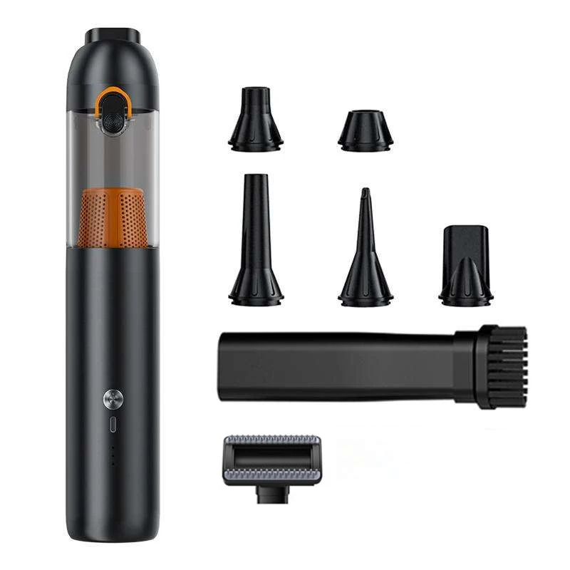 Cordless Handheld Portable Vacuum Cleaner 15Kpa Powerful Aluminium 6000mAh USB Rechargeable Car Vacuum Cleaner with Air Blow