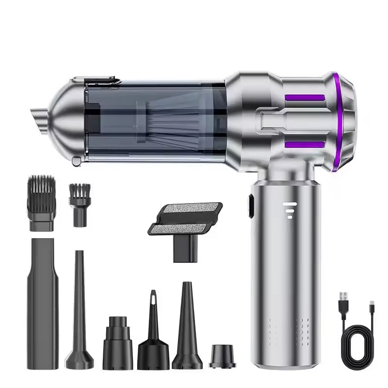 Powerful 15000Pa Suction Cordless Car Vacuum Cleaner 6000mAh Rechargeable Handheld Vacuum Cleaner with One Button Dust Emptying