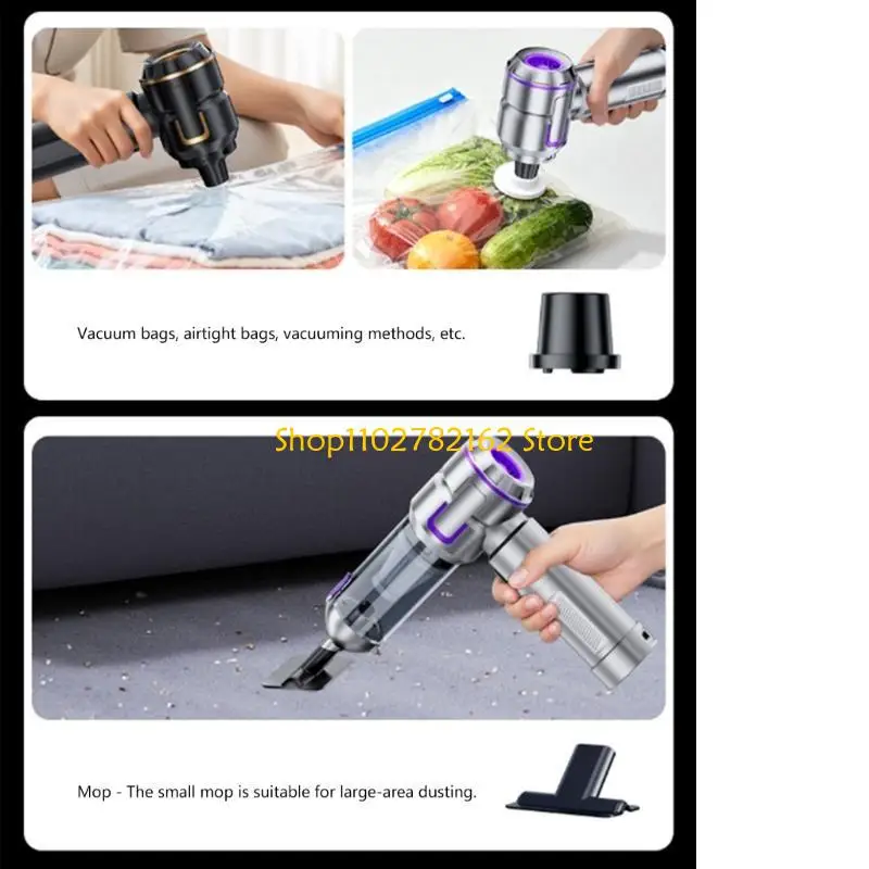 547B 6000mAh Rechargeable Cordless Car Vacuum Multifunction Tool for Various Uses