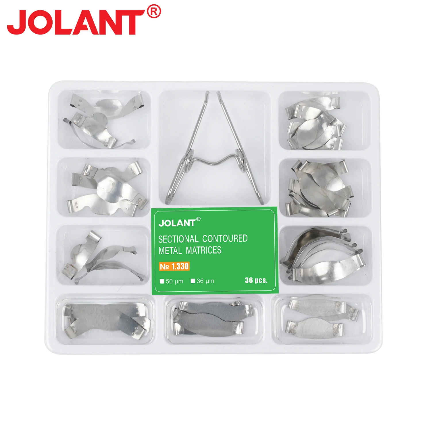 JOLANT Dental Matrix with Springclip Sectional Contoured Metal Matrices Full kit for Teeth Replacement Dentsit Tools