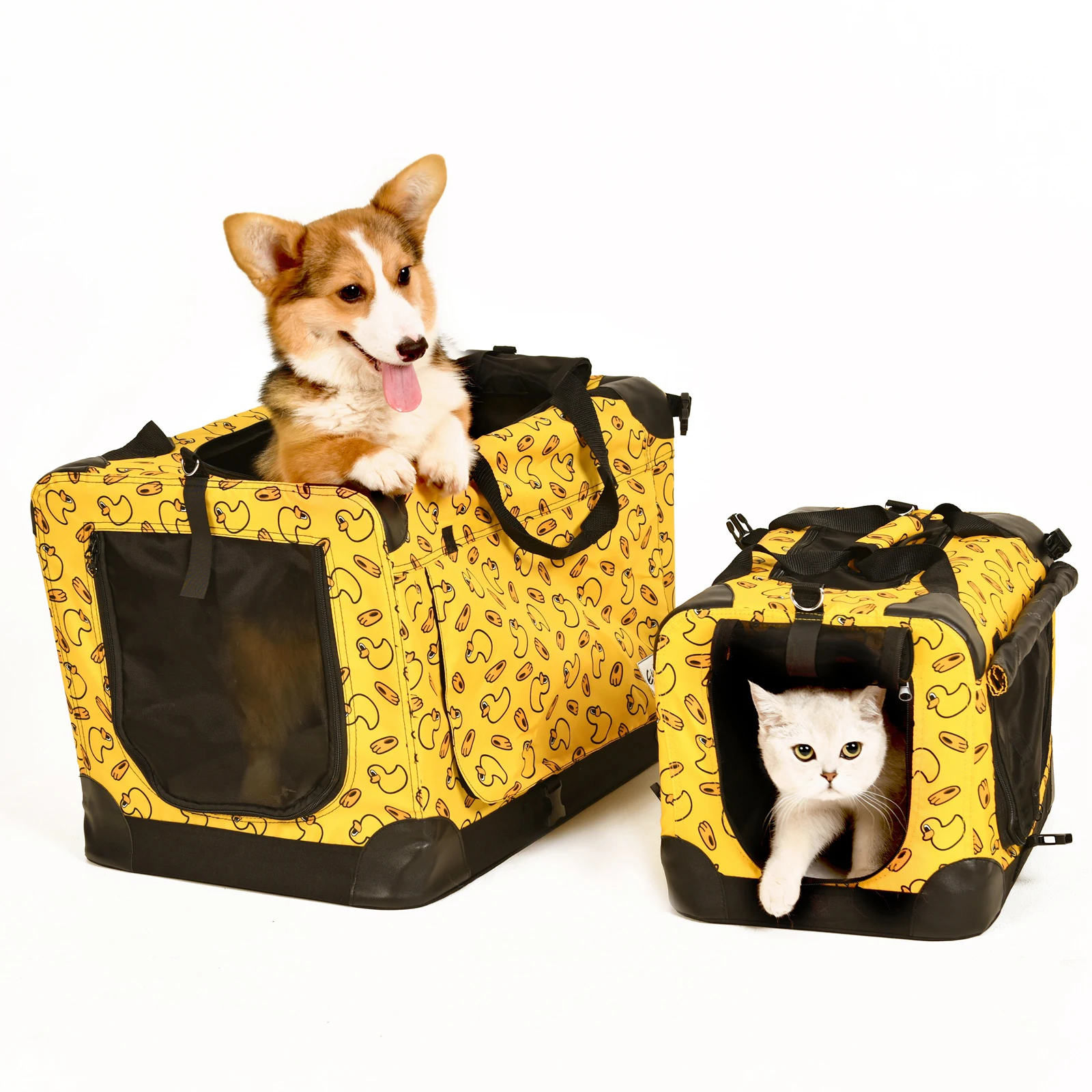 EDENPETZ Luxury Large Pet Carrier Dog Cat Cage Car Seat Bag Foldable Waterproof Mesh Travel Pet Basket