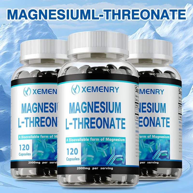 Magnesium L-Threonate Capsules - Boosts Brain Health, Memory & Focus, Sleep & Recovery, Reduces Fatigue