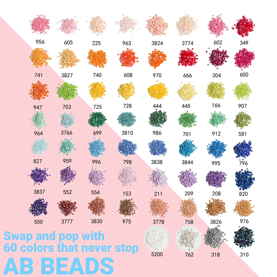 Single Color AB Diamond Beads for 5D Diamond Painting Accessories, 50g Resin AB Diamond Painting Drills Round 2.8MM