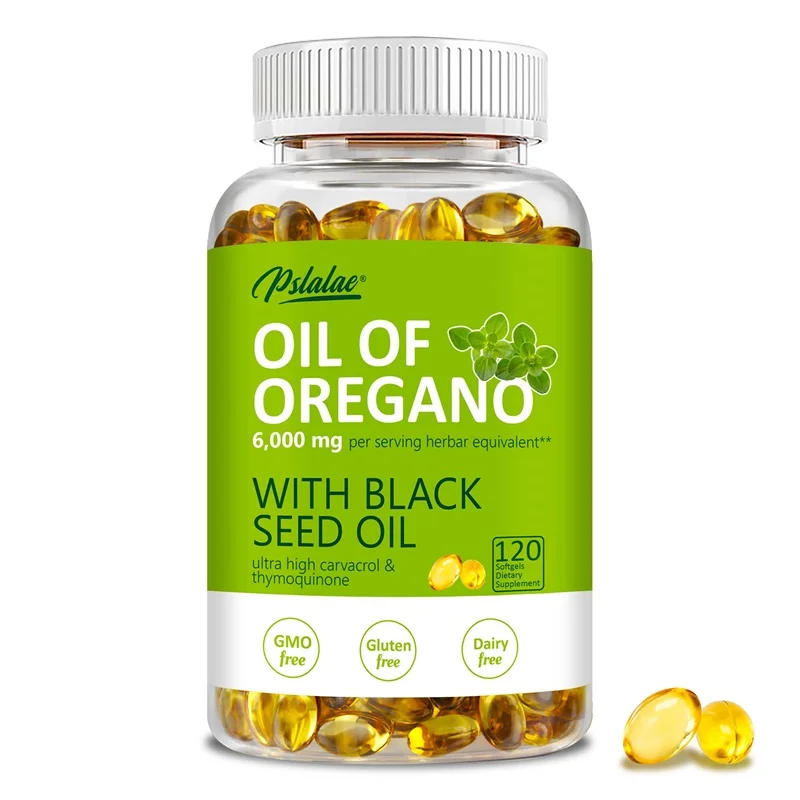 Oregano Oil Capsules - with Black Seed Oil - Digestive Support, Gastrointestinal Health, Immune Support