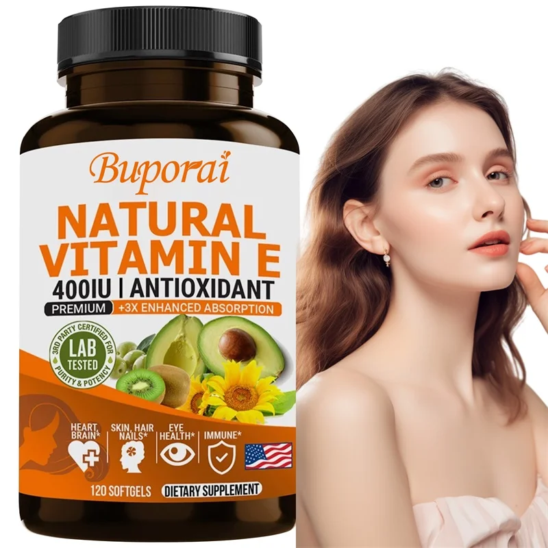 Vitamin E 400IU Supplement - Essential Antioxidant Support, Support Skin, Heart and Immune Health