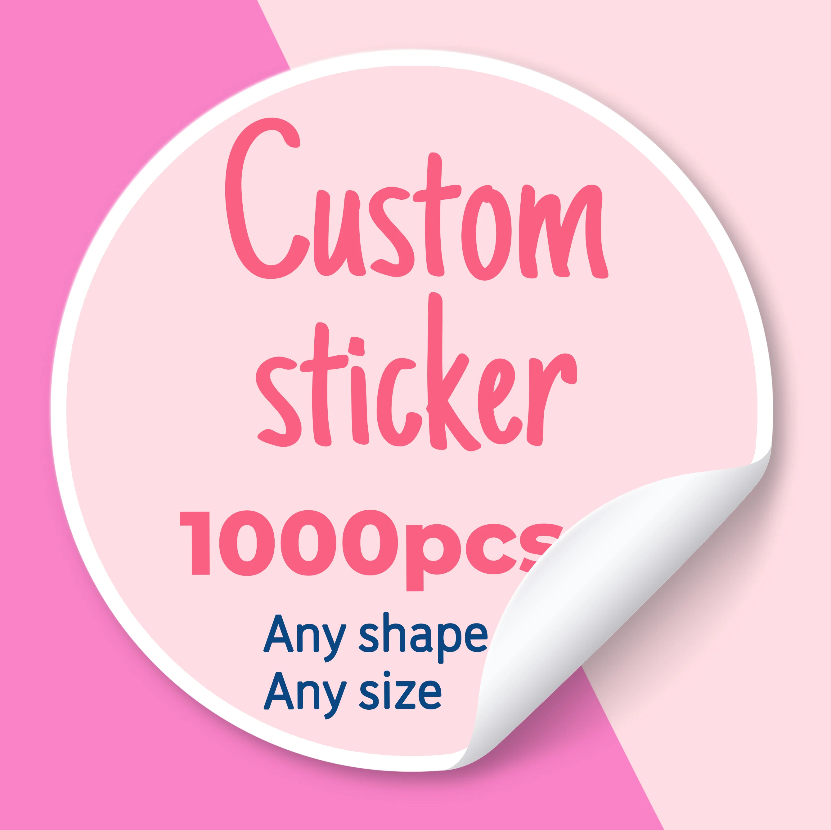 1000 PCS Custom Stickers Customize Logo Label Sticker Personalized Stickers Packaging Labels Design Your Own Sticker