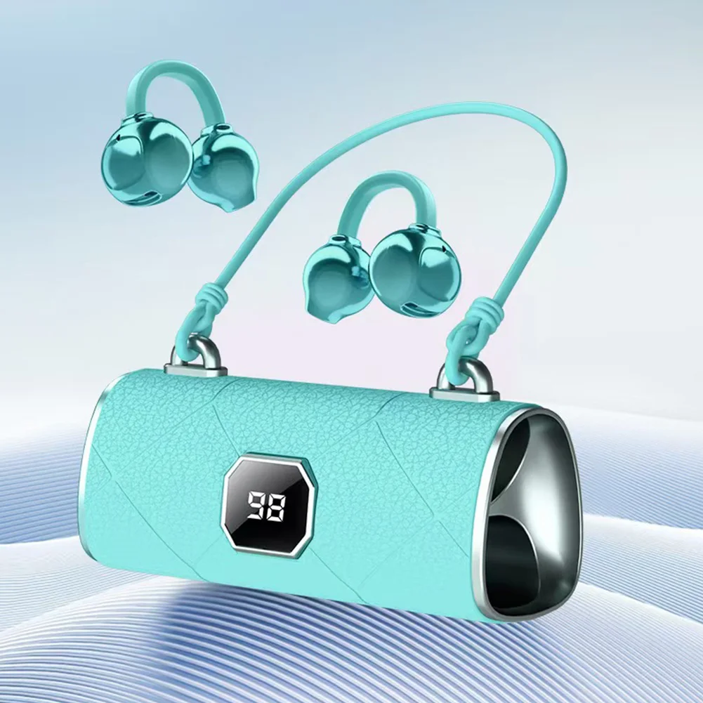 Wireless Clip-On Bluetooth Headphones Open Ear Earphones With LED Digital Display Portable Long Battery Life HIFI Stereo Headset