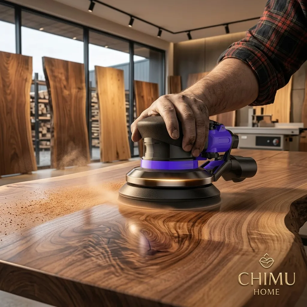 【CHIMU HOME】 for Pneumatic Car Polisher Orbital Eccentric Waxing Machine Pro Putty Sanding Maint. Tool for Auto Wood Detailing