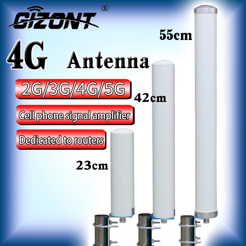 GSM/3G/LTE 4G/5G Omnidirectional Outdoor Waterproof Mobile Phone Signal Amplifier Enhanced High Gain Offshore Router Antenna