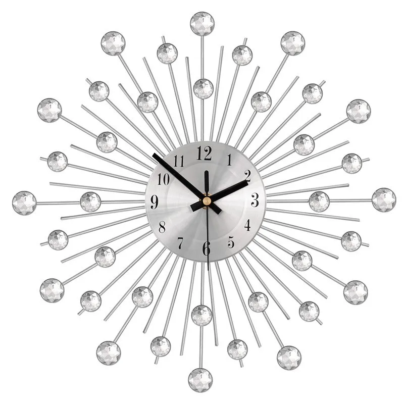 Creative wrought iron metal wall clock living room home decoration quartz clock amazon cross-border foreign trade