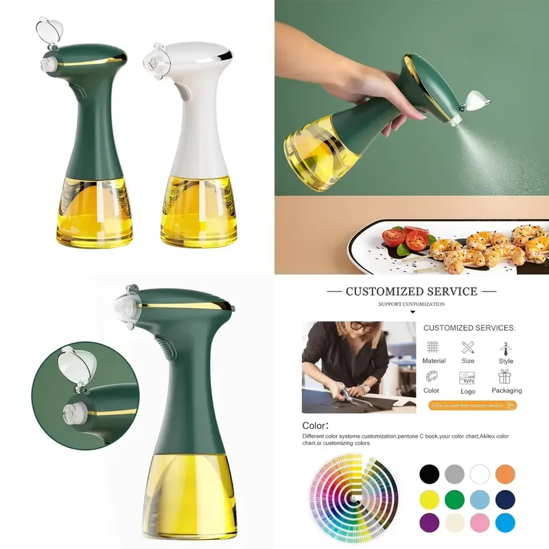 for Portable Electric Oil Sprayer Plastic Kitchen Pressure Control Olive Oil Bottle Home Cooking Spray Pot Cross Border