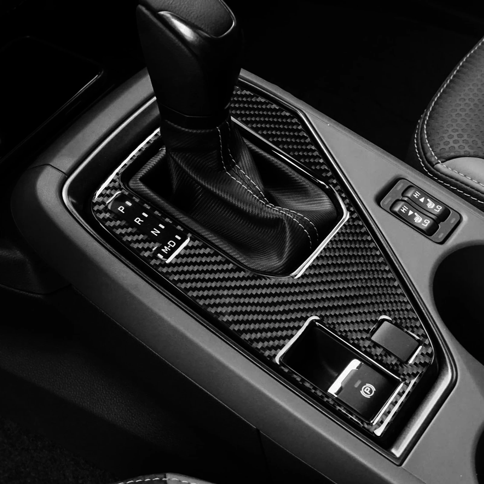 For Subaru Crosstrek Impreza 2024-2026 GU Real Soft Carbon Fiber Car Interior Center Console Gear Shift Panel Cover Trim Type A