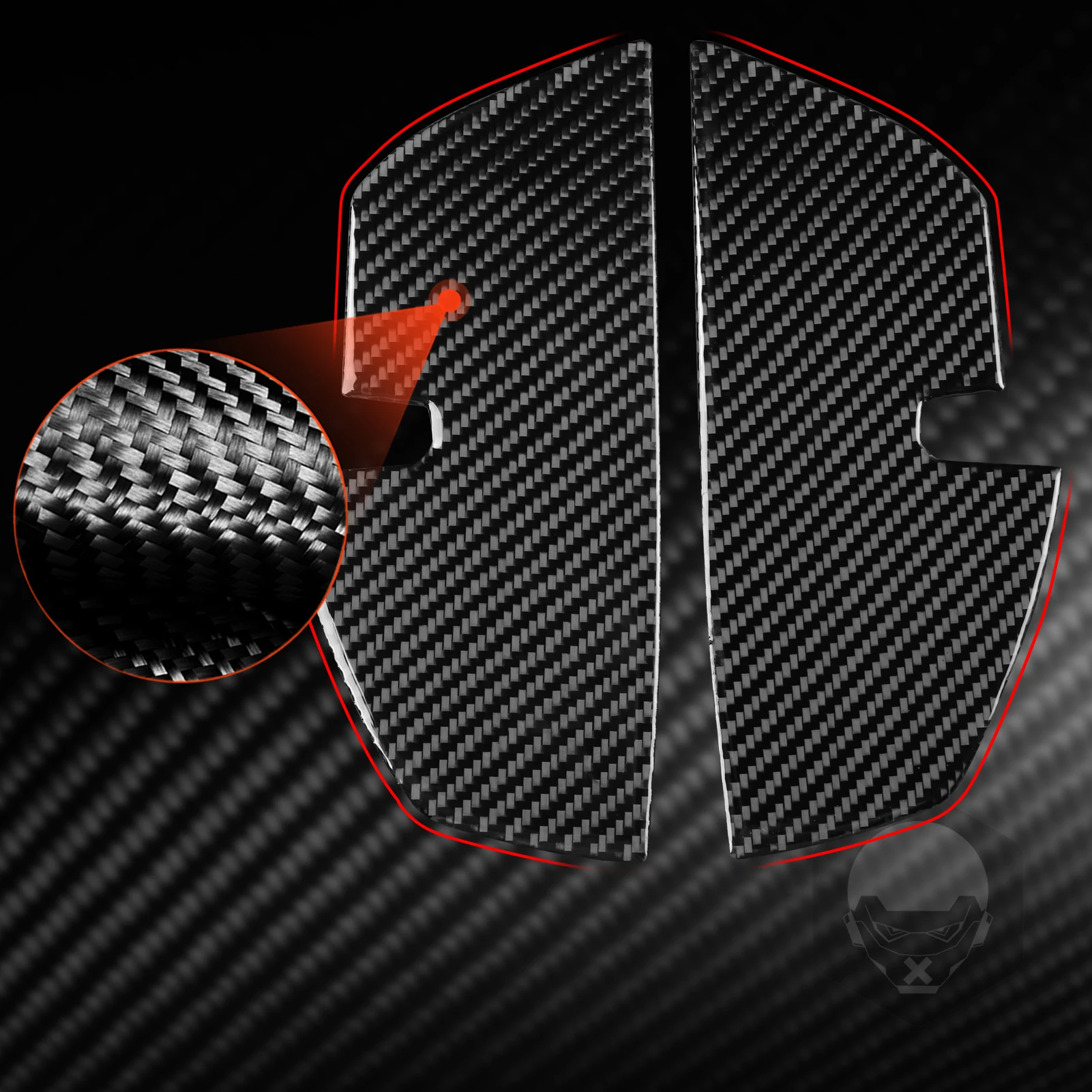 For Subaru Crosstrek Impreza 2024-2026 GU Real Soft Carbon Fiber Car Interior Rear Door Water Cup Holder Mat Coaster Decor 2Pcs