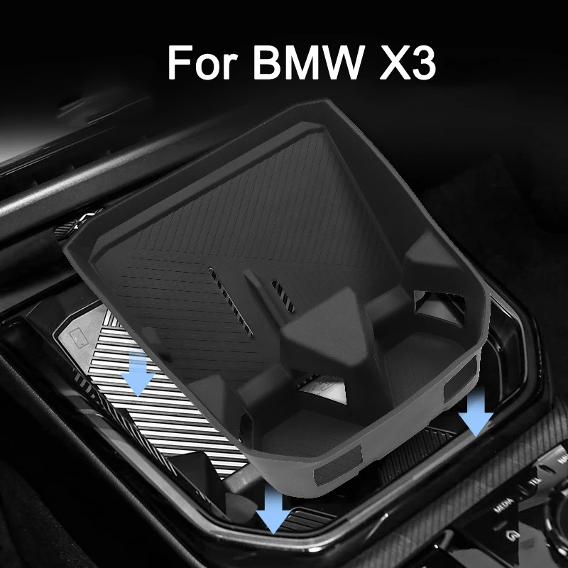 For BMW X3 2025 Central Control Water Cup Seat Cover Wireless Charging Pad Car Protection Anti-Slip Mat Car Special BMW Accessor