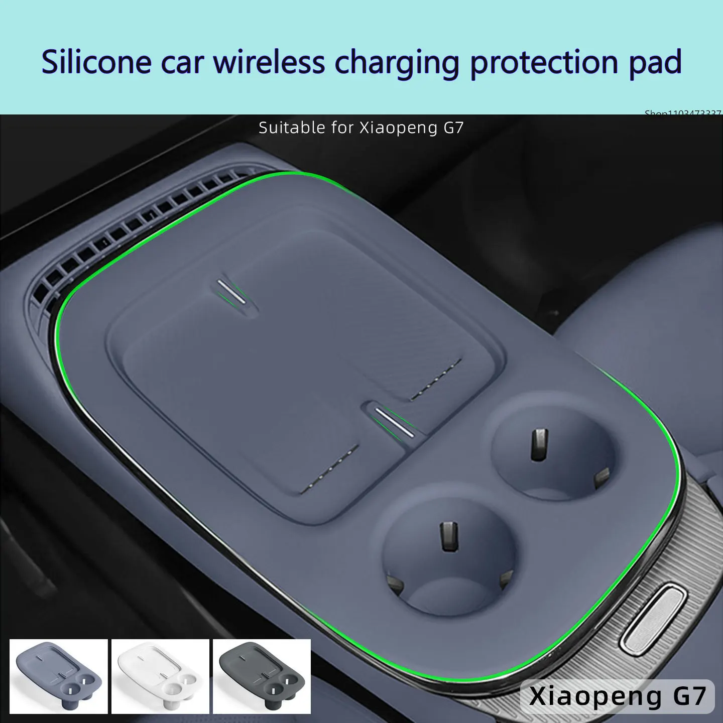 For XPENG G7 wireless charging pad, central control silicone cup pad