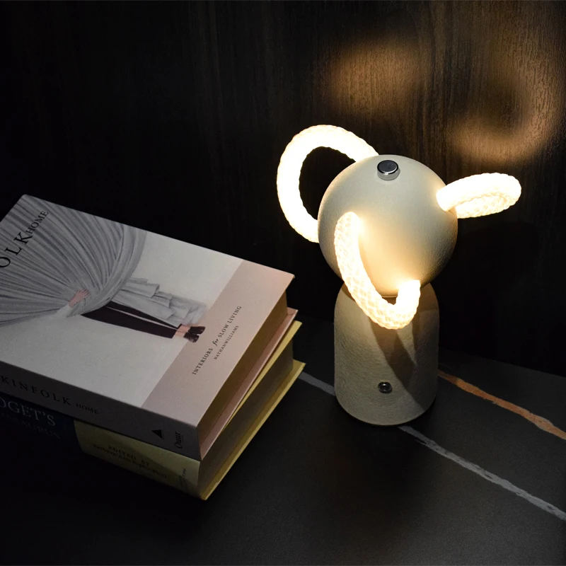 Unique Hand-Woven Table Lamp Inspired by Nezha, Touch Control, 3-Color Changing, LED Night Light for Home Decor and Ambiance