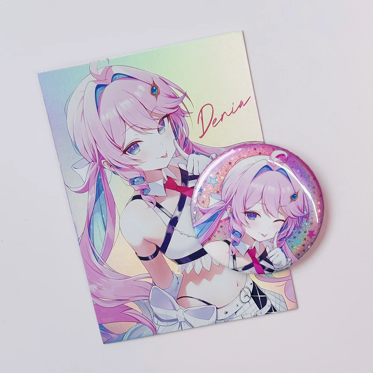 Wuthering Waves Daniah Cosplay Anime Postcard Double Flash Tinplate Badge Mouse Pad Stamp Small Card Ornament Game Gifts Kawaii