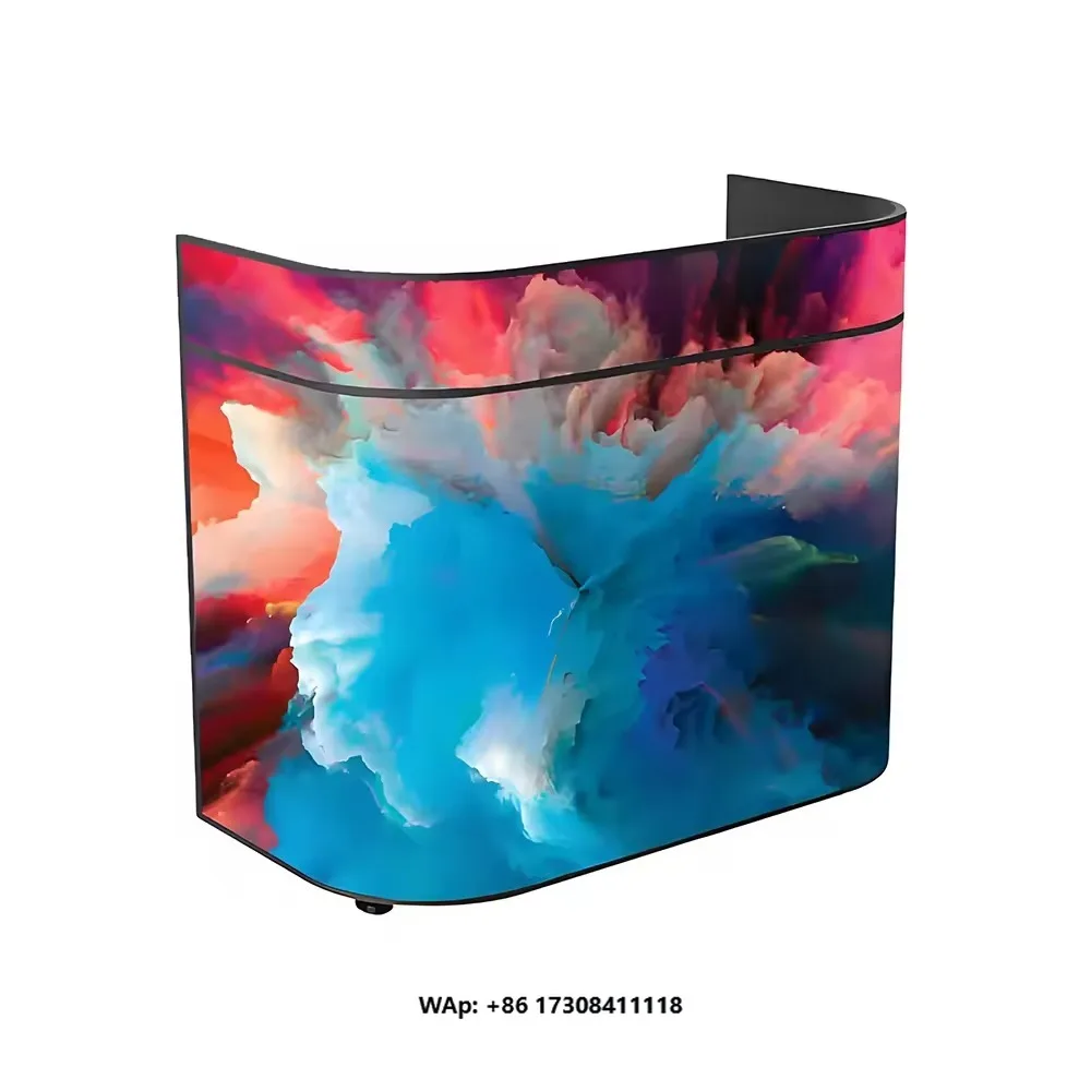 Customized Size Full Color 4K 3840x2160 High Brightness LED Booth DJ Front Desk P1.25-P2.5 Flexible Display Screen IP65