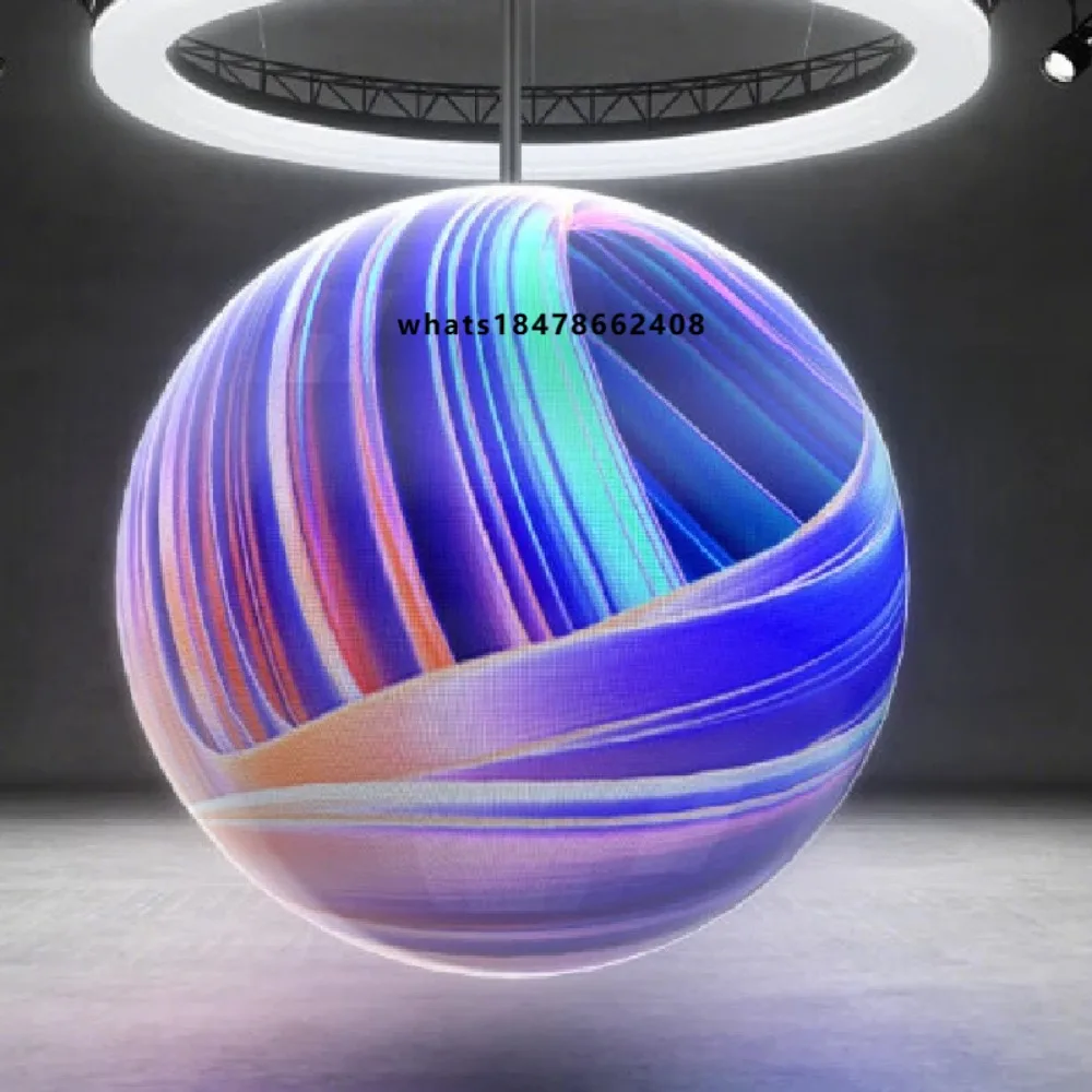 Customized indoor LED display, commercial 360-degree spherical LED display, suitable for shopping malls