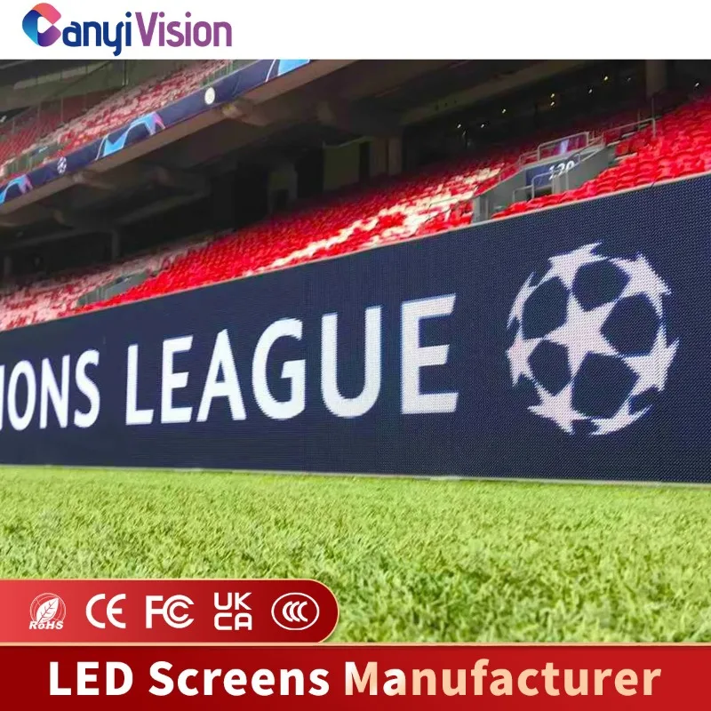 Custom Stadium Outdoor Full Color LED Screen, HD Display for Sports Field and Billboard Advertising