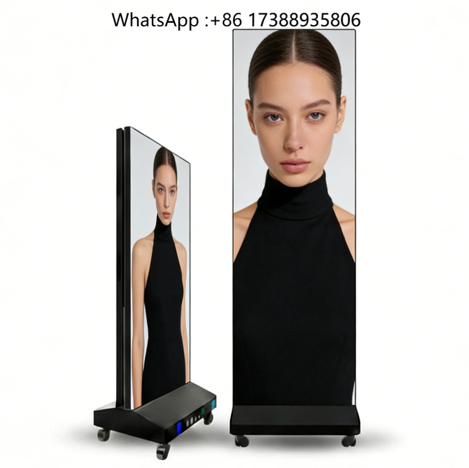 Top Sale P2.0 Indoor Outdoor Custom Resolution Full Color Vertical Advertising Machine Led Display Panels Poster Screen HDR10