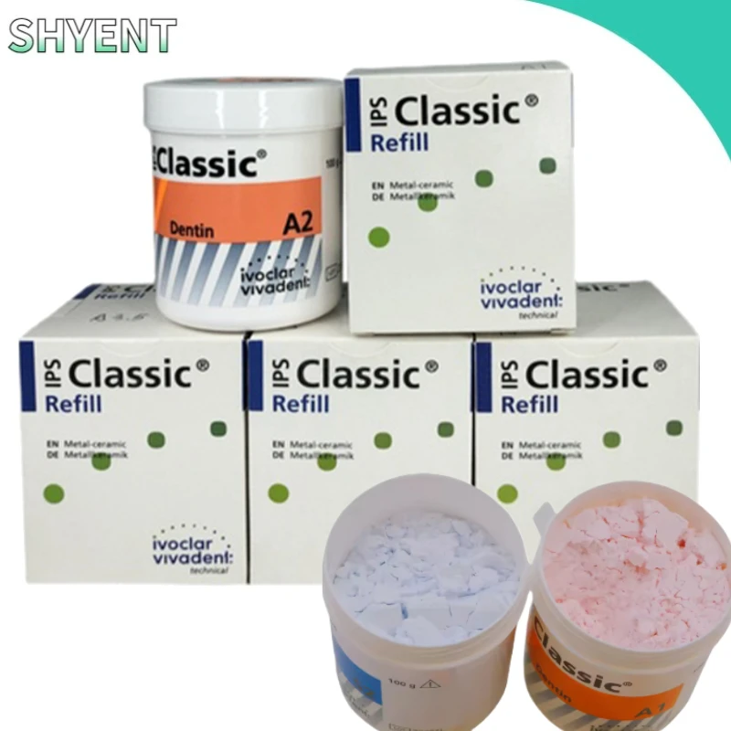 100g/bottle Dental Classic Refill Metal Ceramic Porcelain Powder for Ivoclar Vivadent Dentin Incisal Crown Restoration Material