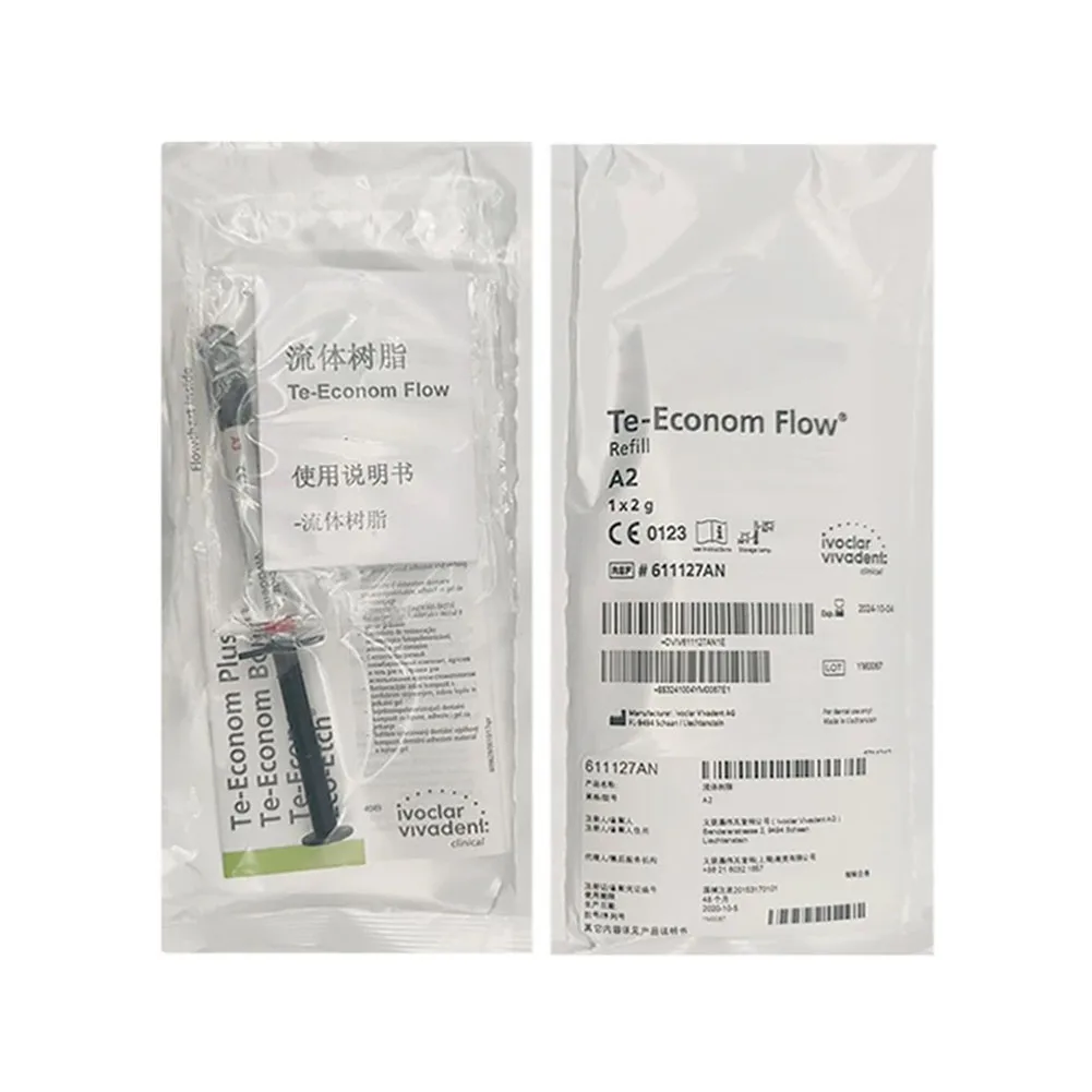 ivoclar Vivadent Flowable Composite Resin Light Cure TE Flow A2/3 Dental Restoration Radiopaque Tooth Cavity Filling Materials