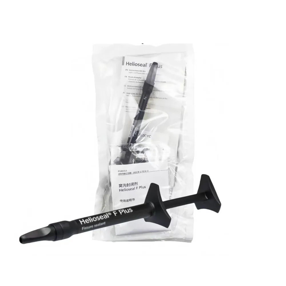 Helioseal F Plus Ivoclar Vivadent Dental Pit Fissure Sealant Fluoride Release Light Cure White Resin Anti-Cavity Preventive Gel