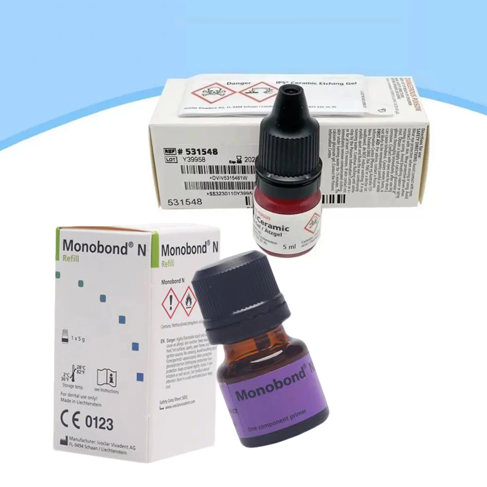 Ivoclar Vivadent Dental Bonding Pre-treatment Material Glass Ceramic Etching Gel Restoration Adhesive Monobond Universal Primer