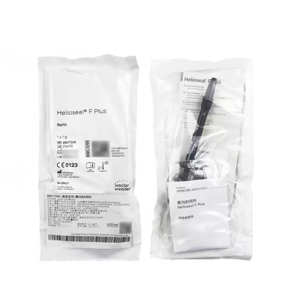 Dental Pit Fissure Sealant Ivoclar Vivadent Helioseal F Plus Syringe 1/3/10Pcs Fluoride Composite Resin With 5 Applicator Tips