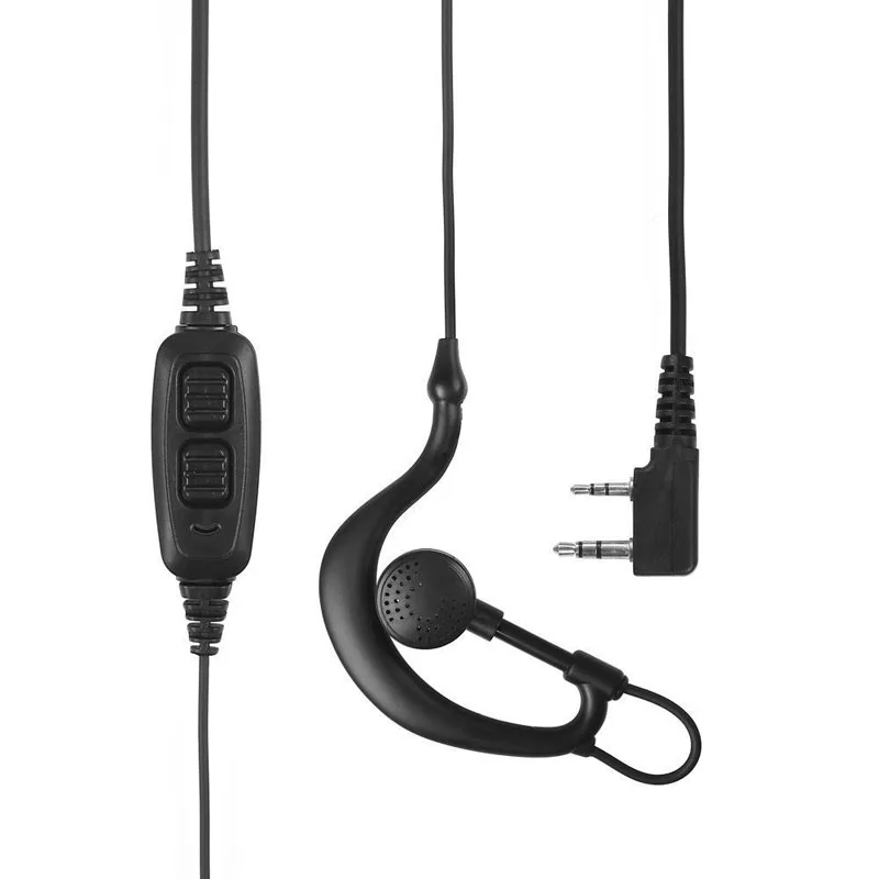 Baofeng Walkie Talkie EarHook Headset PTT Mic Wired Two Way Ham Radio Earphone Headphone for BF888S UV5R Etc. K-Plug Radio
